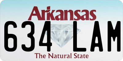 AR license plate 634LAM
