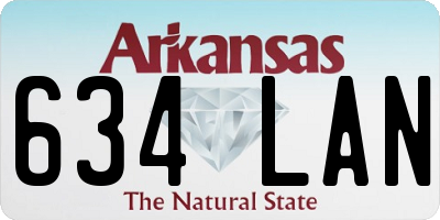 AR license plate 634LAN