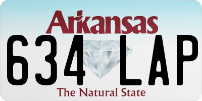 AR license plate 634LAP