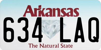 AR license plate 634LAQ