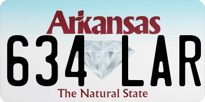 AR license plate 634LAR