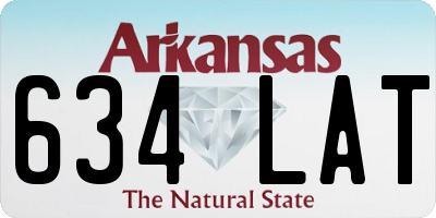AR license plate 634LAT