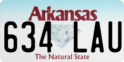 AR license plate 634LAU