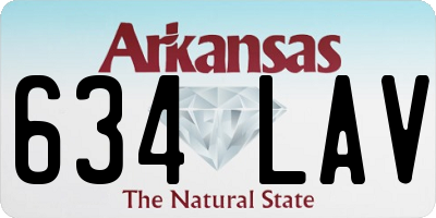 AR license plate 634LAV