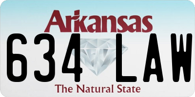AR license plate 634LAW