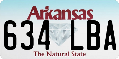 AR license plate 634LBA