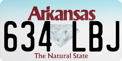 AR license plate 634LBJ