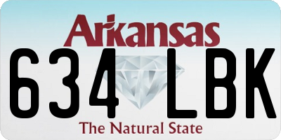 AR license plate 634LBK