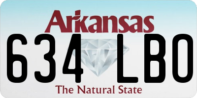 AR license plate 634LBO