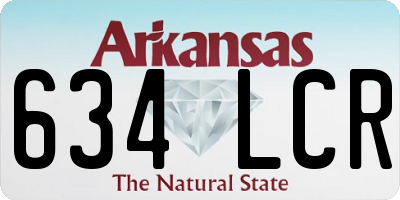 AR license plate 634LCR
