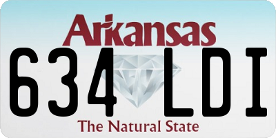 AR license plate 634LDI