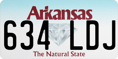 AR license plate 634LDJ