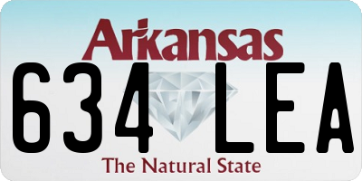 AR license plate 634LEA