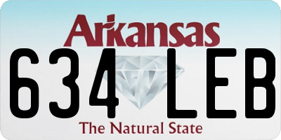 AR license plate 634LEB