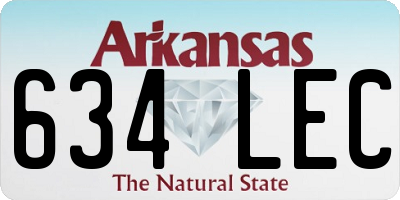 AR license plate 634LEC
