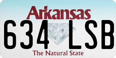 AR license plate 634LSB
