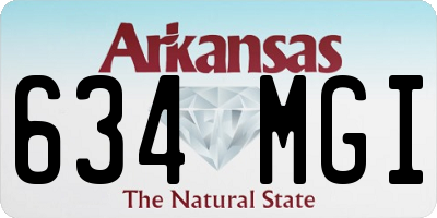 AR license plate 634MGI
