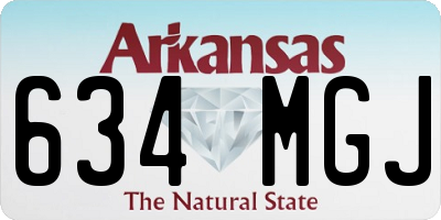 AR license plate 634MGJ