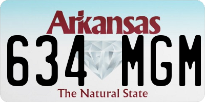 AR license plate 634MGM