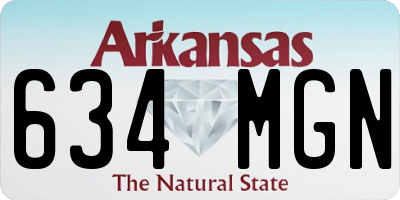 AR license plate 634MGN