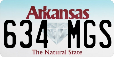 AR license plate 634MGS