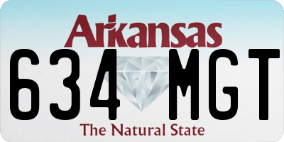 AR license plate 634MGT