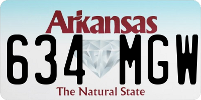 AR license plate 634MGW