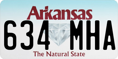 AR license plate 634MHA