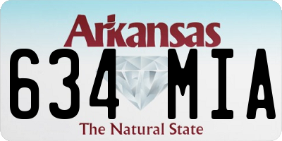 AR license plate 634MIA