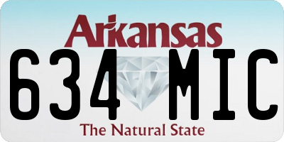 AR license plate 634MIC