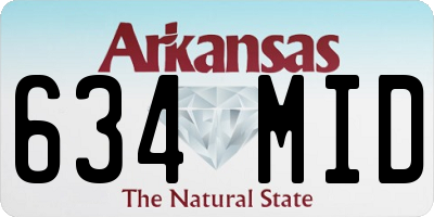 AR license plate 634MID
