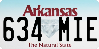 AR license plate 634MIE