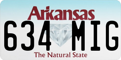 AR license plate 634MIG