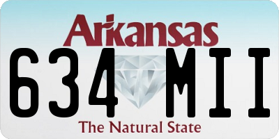 AR license plate 634MII