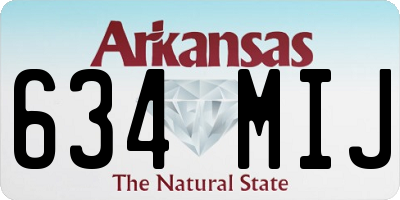 AR license plate 634MIJ