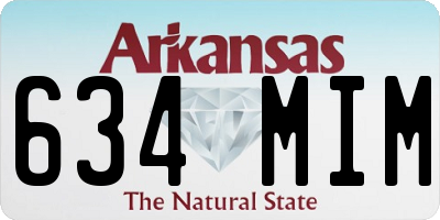 AR license plate 634MIM