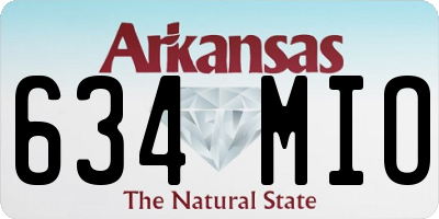 AR license plate 634MIO