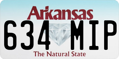 AR license plate 634MIP