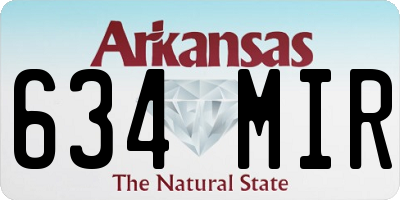 AR license plate 634MIR