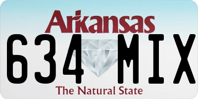 AR license plate 634MIX