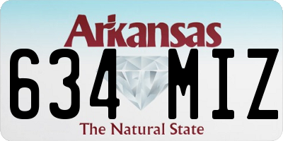 AR license plate 634MIZ