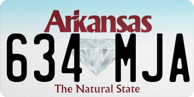 AR license plate 634MJA