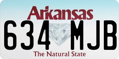 AR license plate 634MJB