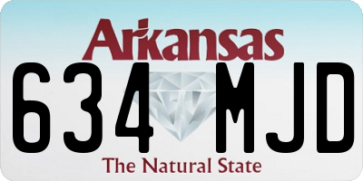 AR license plate 634MJD