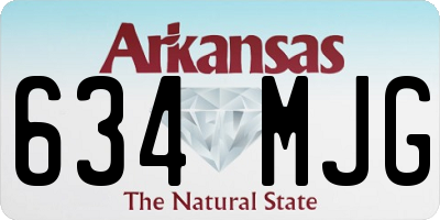 AR license plate 634MJG