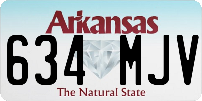 AR license plate 634MJV