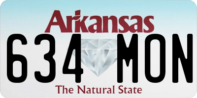 AR license plate 634MON