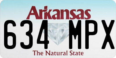 AR license plate 634MPX