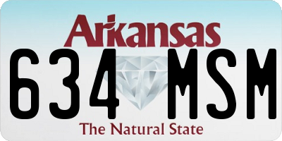 AR license plate 634MSM