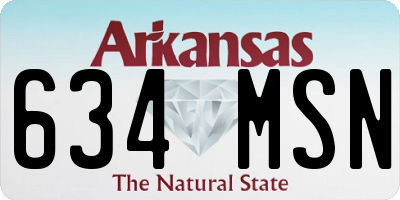 AR license plate 634MSN